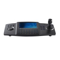 Teclado Hikvision IP - Interface dupla: directo ou rede - Ecrã 7" LCD 1024x600 - Rede por IP com conector RJ45 - Joystick 4 axis