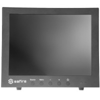 Monitor 10" - Resolução XGA - Taxa de atualização 60 / 75 Hz - Contraste 800:1 - Tempo de resposta 12 ms - BNC - CVBS