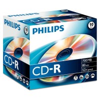 CD-R | Philips | 80Min 700MB 52x | Jewel Case 10 Unidades