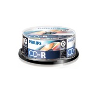 CD-R Philips | CR7D5NB | 80Min 700MB 52x Cakebox 25 Unidades