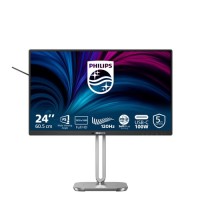 Philips 24B2U4301 - 4000 Series - monitor LED - 24" (23.8" visível) - 1920 x 1080 Full HD (1080p) @ 120 Hz - IPS - 300 cd/m² - 1500:1 - 4 ms - HDMI, DisplayPort, USB-C - altifalantes - prata, carvão vegetal