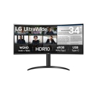 Monitor Profesional Ultrapanorámico Curvo LG 34WR50QK-B 34"/ WQHD/ Negro