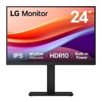 Monitor Profesional LG 24BA55W-B 24"/ WUXGA/ Multimedia/ Regulable en altura/ Negro