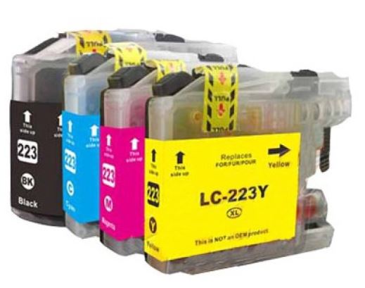 Conjunto 4 Tinteiros Compatíveis Brother LC221 / LC223