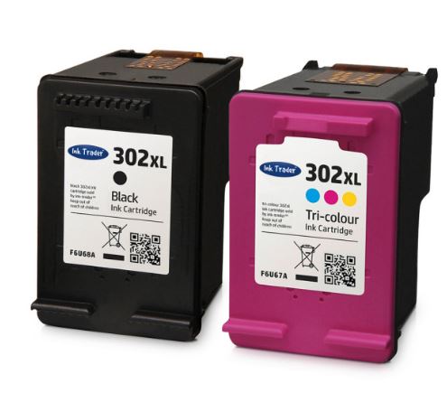 Conjunto 2 Tinteiros Reciclados HP 302 XL