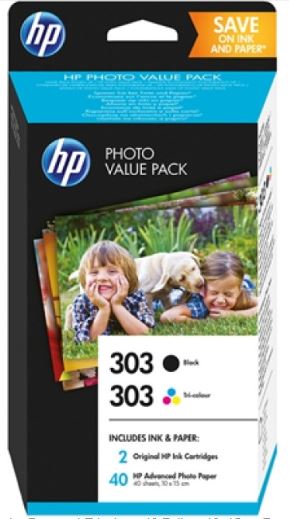 HP 303 Combo-Pack Preto / Tri-color Original 3YM92AE