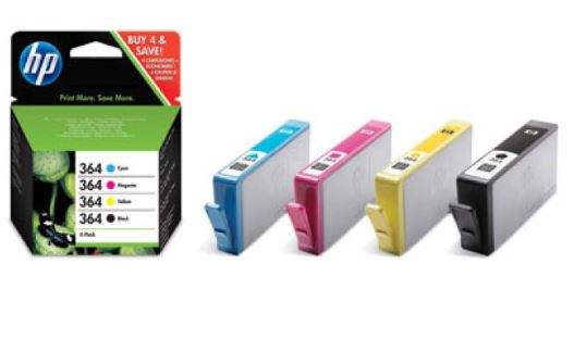 Pack Combo 4 Tinteiros HP 364 Originais (N9J73AE)