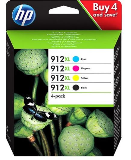 HP 912 Combo Pack 4 Tinteiros Originais 6ZC74AE