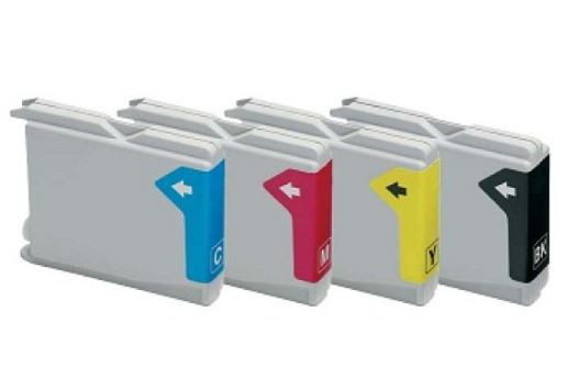 Conjunto 4 Tinteiros Compatíveis Brother LC970 / LC1000