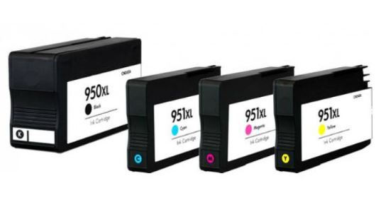 Conjunto 4 Tinteiros Compatíveis HP 950 XL / 951 XL